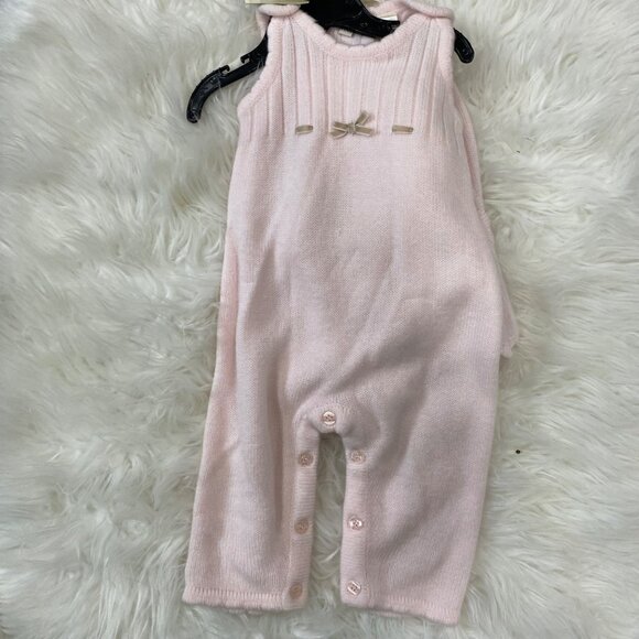 Wendy Bellissimo Baby Girls Pink Knit Cardigan Pants Set 3/6 Mo Cotton Blend NWT - Picture 8 of 10